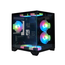 MANMU Micro-ATX Mini-ITX Pc Case Cpu Case Gaming Case Pc Gaming Computer Tempered Glass For Pc With 7 Fan