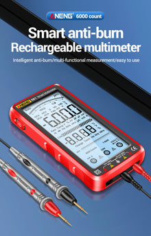 ANENG 681 Rechargable Digital Professional Multimeter Non-contact Voltage Tester AC/DC Voltage Meter LCD Screen Current Tester