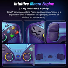 RGB Gamepad For Playstation 5/PS5 Pro/Slim/PC Wireless PS5 Controller 3D Game Joystick Dual Vibration Macro/Turbo Function