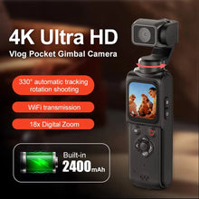 ANSVICAM 4K Wifi Pocket Vlogging Camera 330° Auto Rotatable Touch Screen Sports DV Bodycam Face Tracking Portable Action Cameras