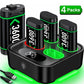 Rechargeable Battery for Xbox One Controller 4 x 3600mWh Battery for Xbox One/Xbox Series X/S Charging Accessories  ﻿
