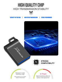 High Speed Mini USB 3.0 Flash Drive 16GB 32GB 64GB 128GB Metal Pendrive Waterproof usb drive Pen memory Sticks with key Chain