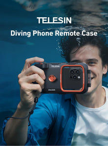 TELESIN Diving Waterproof Phone Case Universal Phone Camera Shoot Hand Grip Holder Shooting Aid Remote Control Handle