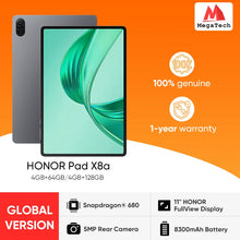 Global Version HONOR Pad X8a 11inch High Refresh Rate Eye Comfort 8300mAh Battery Large-amplitude Quad-speaker Voice Enhancement