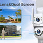 Lenovo Outdoor Security Camera 4K HD IP Camera  with Dual Lens PTZ Color Night Vision CCTV Video Surveillance Protection