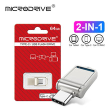 OTG Type C Pen Drive Mini Metal USB Memory Stick 32GB USB Flash Card 128GB Type-C Pendrive for Smartphone Huawei