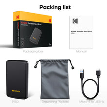 KODAK P150 Portable External Hard Drive 2.5" 500GB 1TB USB 3.0 for PS5 Xbox PC Mac MacBook With Free Hard Drive Bag