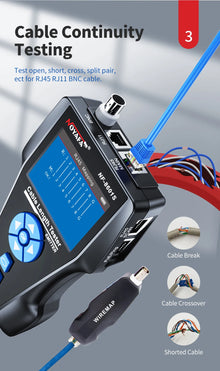 NOYAFA NF-8601S Network Cable Tester RJ45 RJ11 Cable Tracker POE Checker Ping Tester Network Tools