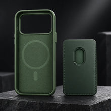 For MagSafe 2-In-1 Textured Phone Case For iPhone 18 17 16 15 14 13 12 Pro Max Air With Magnetic Card Holder Wallet Bumper Cover