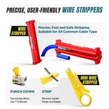 AMPCOM Ethernet Crimping Tool Kit for CAT6/CAT5e RJ45 Connector with Wire Stripper/Punch Down Tool/TEL/LAN Cable Tester