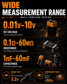 LCR SMD Mini Tester Smart Tweezer Resistance Capacitance Continuity Diode  Auto Test Measurement Multimeter Tools ZL23