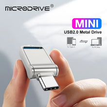 Mini Type C Ultra Dual USB 2.0 Flash Drive 32GB 64GB 128GB Memory Stick Thumb Drive U Disk