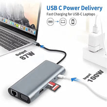 11 Ports USB C Docking Stations USB C HUB Type C to HDMI Adapter 4K USB 3.0 Splitter Adapter For PC Laptop Macbook