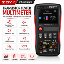 ZOYI ZT-XT1 Digital Multimeter Transistor Tester True RMS Meter NPN PNP Test Voltage Resistance Capacitance Frequency Tool