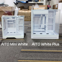 WJCOOLMAN AITO Plus ATX PC Case 9.16-Inch Software Screen RGB Light Strip 360 Water Cooler Curved Glass Computer Case