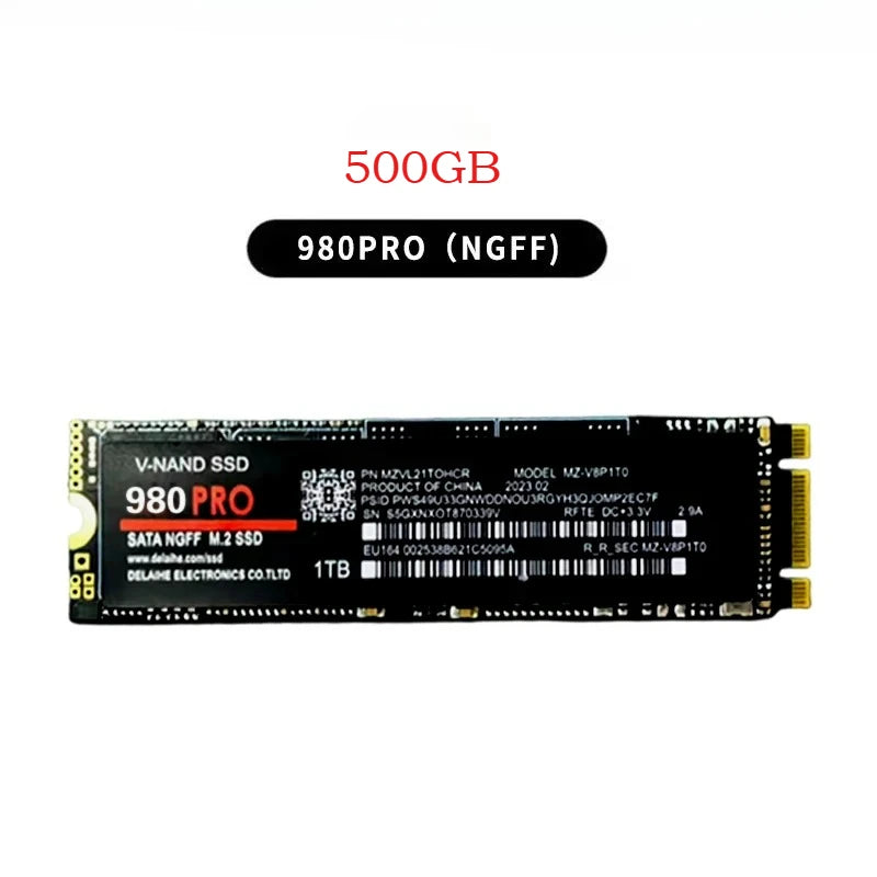 Original 980Pro 990Pro M.2 NVMe SSD 1TB PCIe 4.0 7400MB/s High Performance Internal Solid State Drive for Laptop Desktop PC