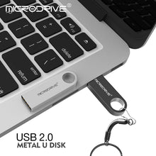 Metal USB 2.0 Flash Drive Pendrive 16GB 32GB 64GB High Speed Memory Stick U Disk 128GB Key Ring Gift