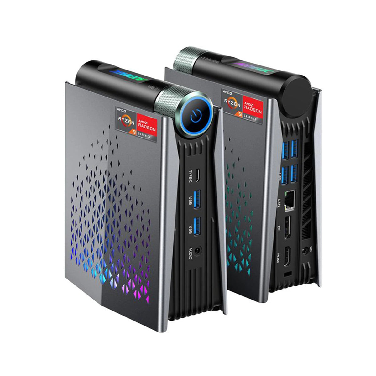 ACEMAGIC S3A Mini PC Gaming AMD R7 H255 RAM 16GB LPDDR5 512GB SSD Gamer Computer RGB Light Control WiFi6 BT5.2