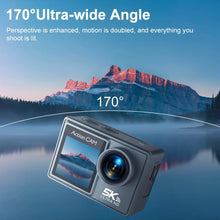 5K 4K Ultra HD Action Camera Dual Screen EIS Anti‑Shake Sports Cam 170° Wide Angle WiFi Remote 50MP Photo Outdoor Diving Cycling