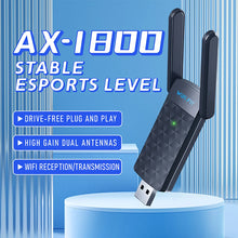WiFi 6 USB3.0 Adapter 1800Mbps 5G/2.4GHz USB Wi-fi Dongle Wireless 802.11ax Network Card High Gain Antenna For Windows 10 11