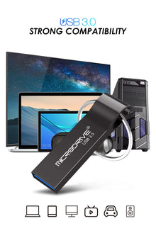 Metal USB Flash Drive Pendrive 16GB 32GB 64GB High Speed Memory Stick USB3.0 Disk 128GB Waterproof Key Ring