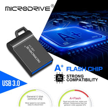 High Speed Mini USB 3.0 Flash Drive 16GB 32GB 64GB 128GB Metal Pendrive Waterproof usb drive Pen memory Sticks with key Chain