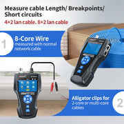 Probador de cables de red NOYAFA NF-8601S, rastreador de cables RJ45 RJ11, comprobador POE, probador de ping, herramientas de red